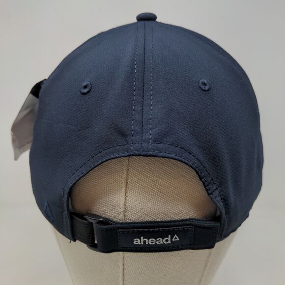 Ahead Men's Strapback Hat Blue Adjustable RHO Wealth Advisors Embroidered Logo - Picture 6 of 10